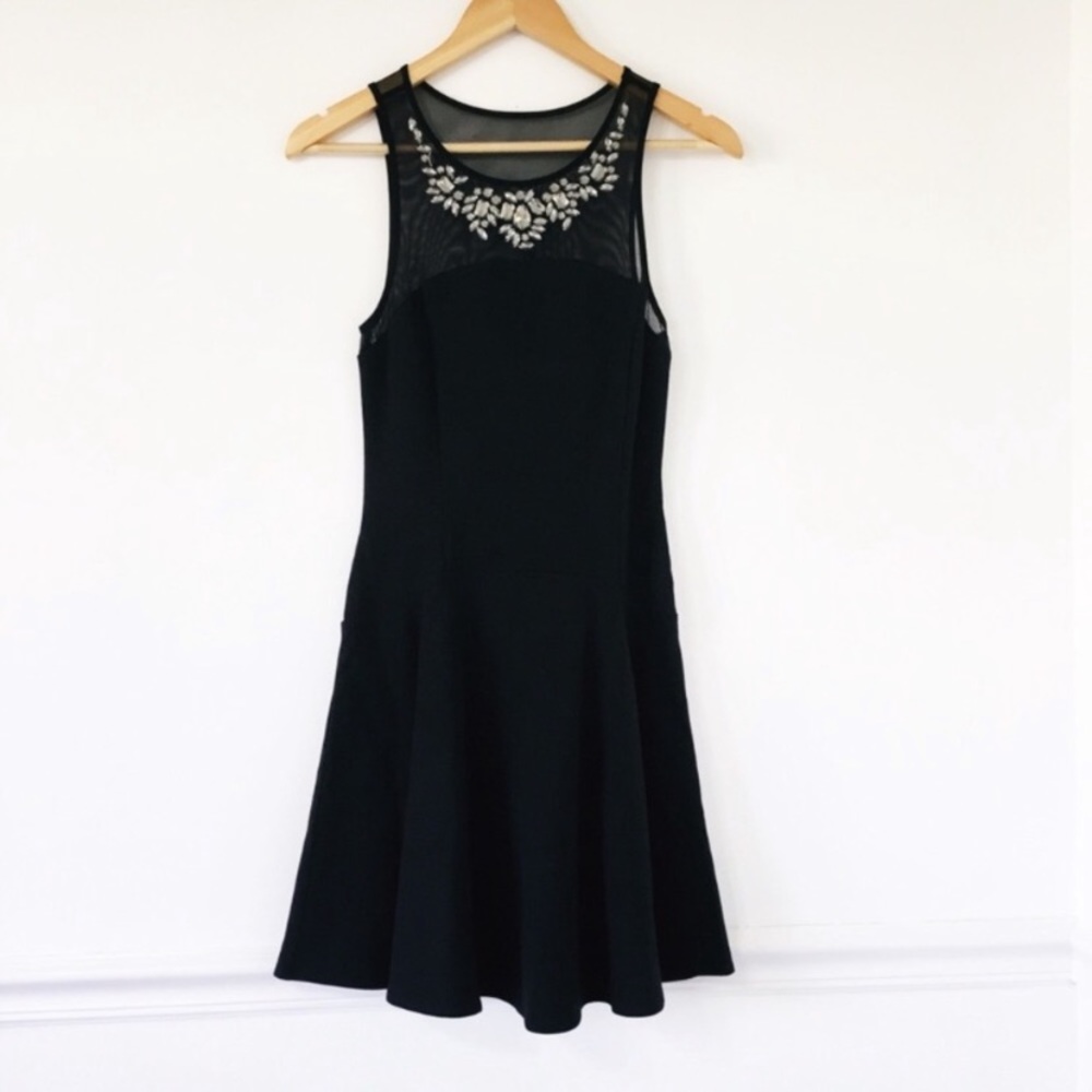 Express Rhinestone Little Black Dress.